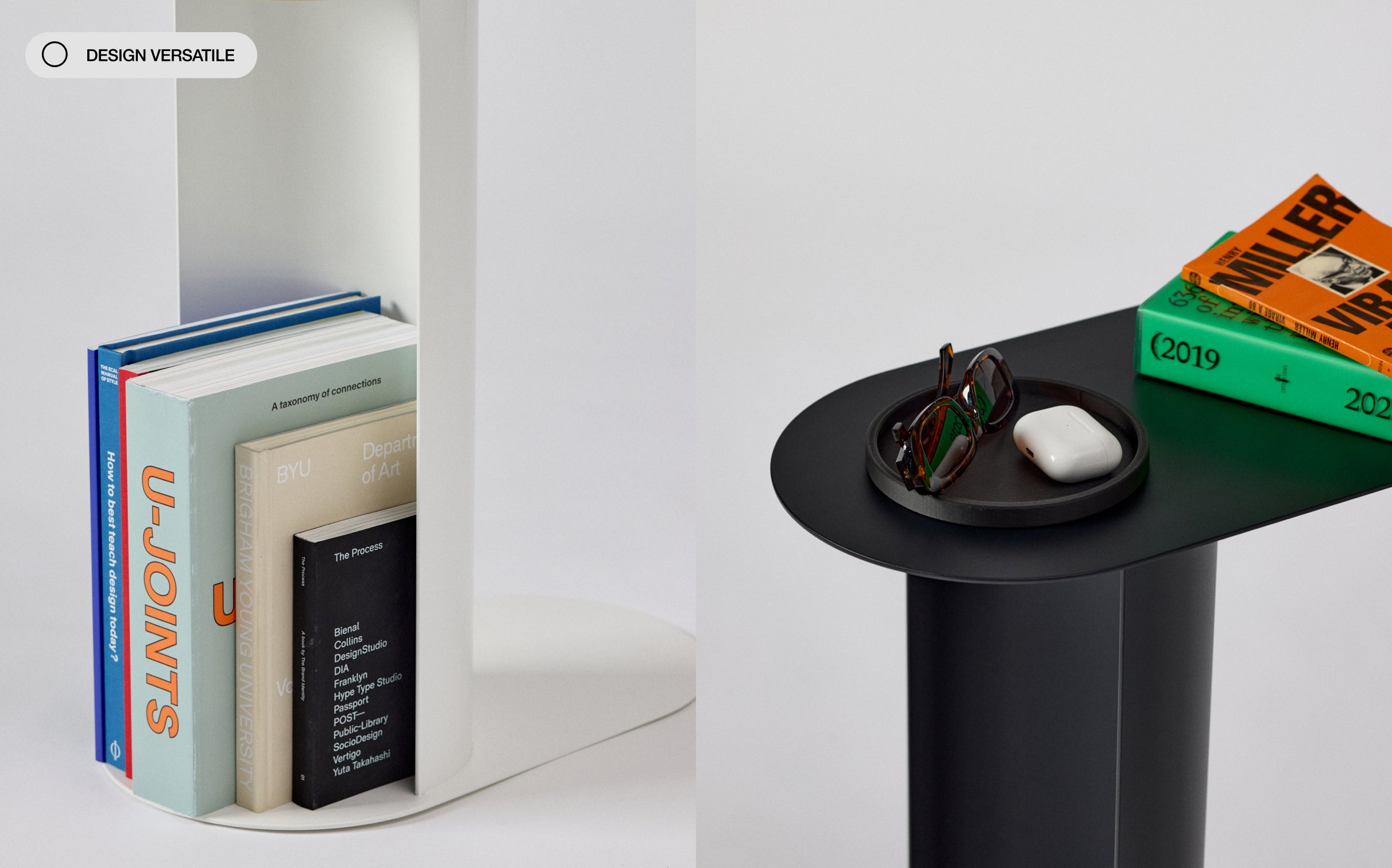 Adap Side Table with pin tray and books