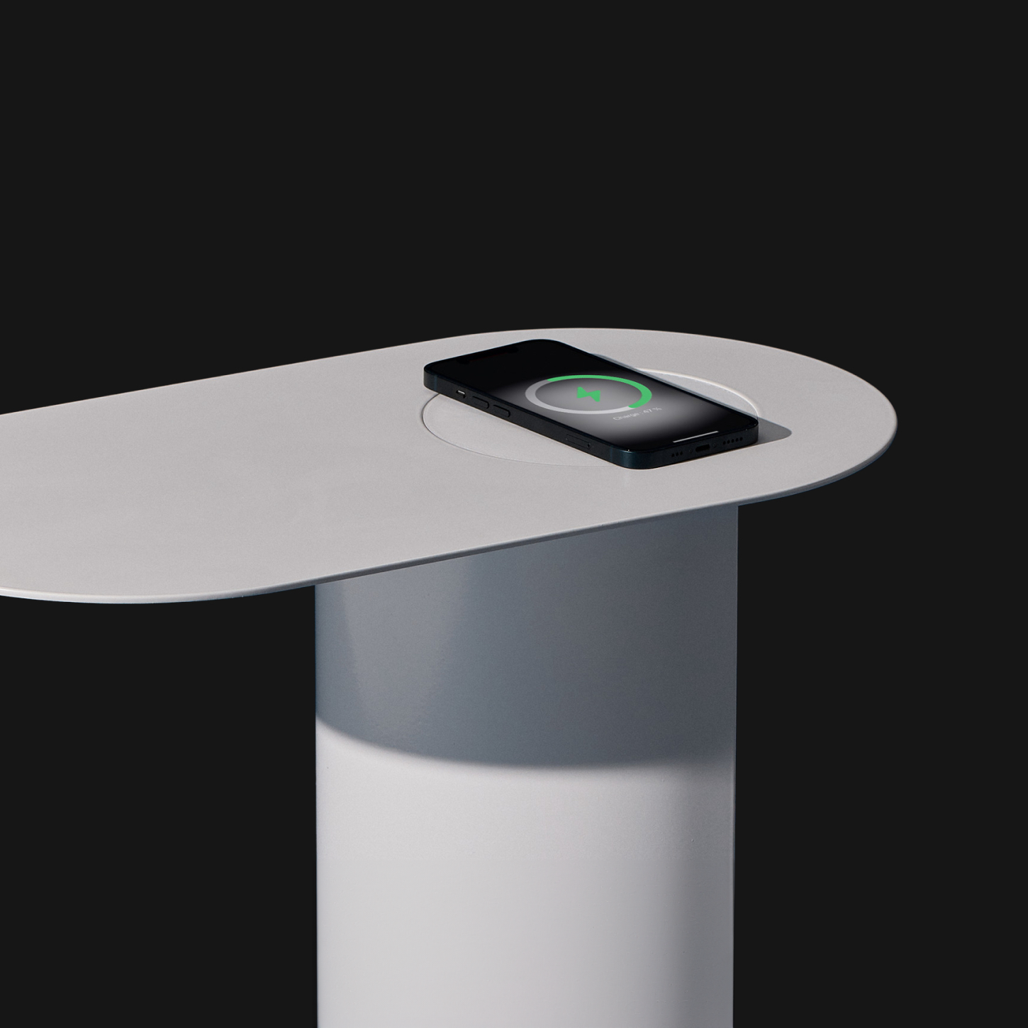 Qi2 iPhone charger with Adap Side Table